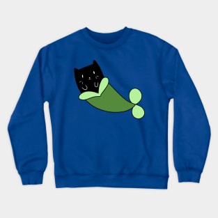 Mermaid Black Cat Crewneck Sweatshirt